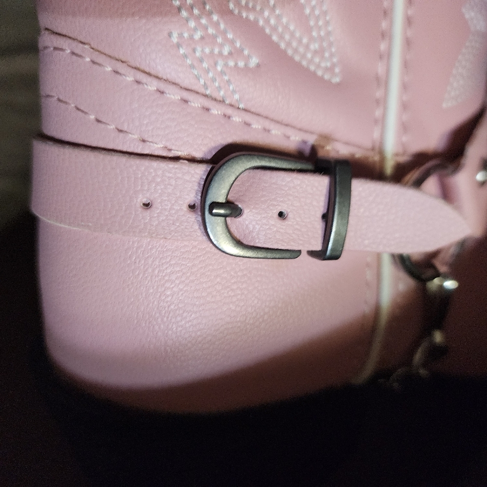 Durango Pink Quilted Boots with Rinestone And Chains - Picture 12 of 13